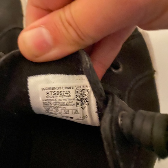 Black Leather Sperry Top-Siders - Size 8.5 - Picture 4 of 4